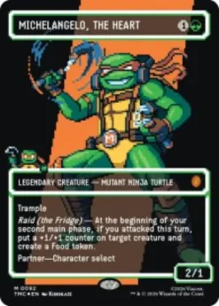 Michelangelo, the Heart (#92) (surge foil) (borderless) - Teenage Mutant Ninja Turtles Eternal-Legal Varianten