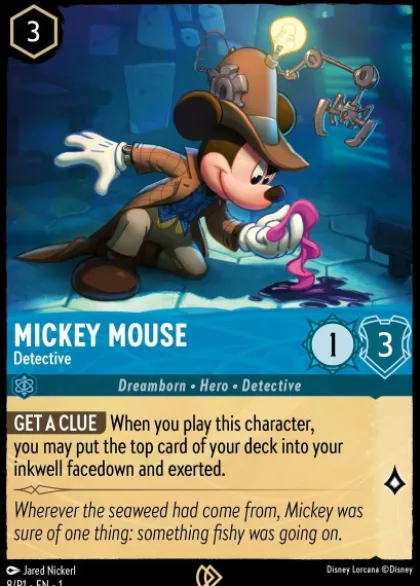 Mickey Mouse, Detective (foil) - Promo Set 1