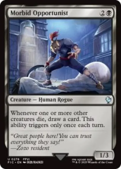 Morbid Opportunist (surge foil) - Final Fantasy Commander