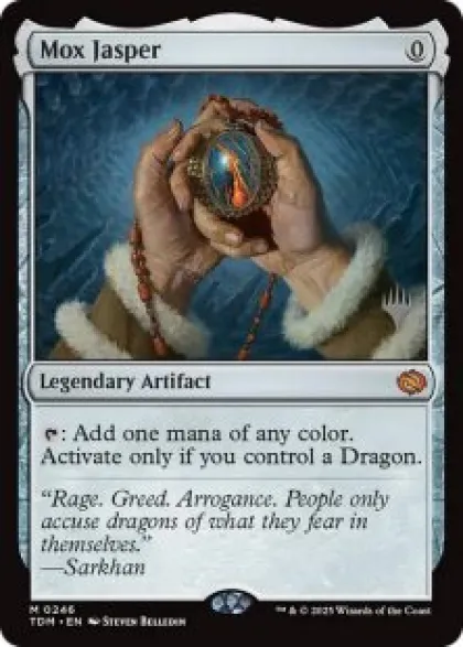 Mox Jasper (foil) - Tarkir: Dragonstorm Planeswalker Stamped