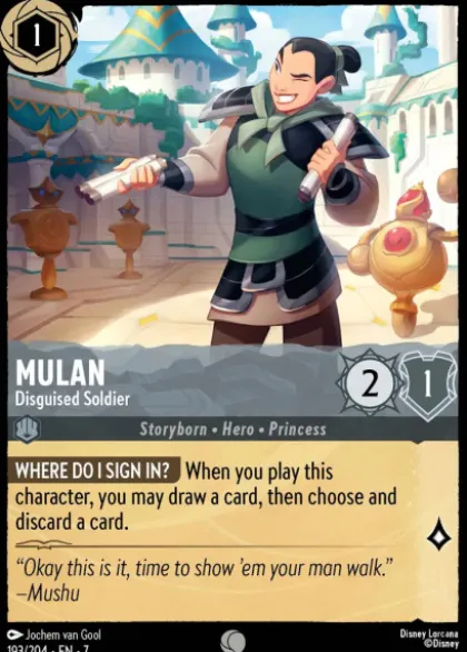 Mulan, Disguised Soldier (foil) - Archazia's island