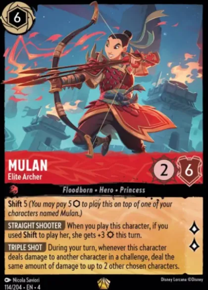 Mulan, Elite Archer (#114) (foil) - Ursula's Return