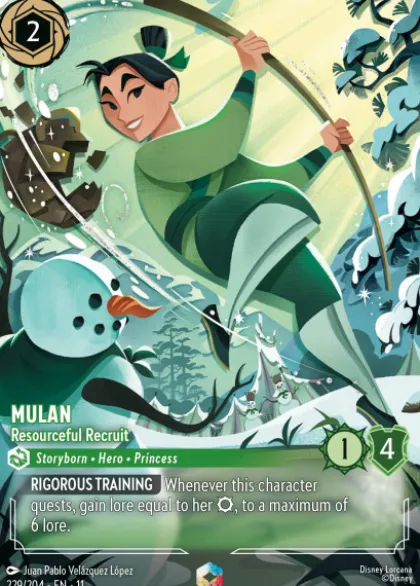 Mulan, Resourceful Recruit (foil) (borderless) - Winterspell