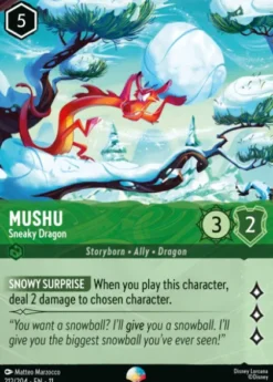 Mushu, Sneaky Dragon (foil) (borderless) - Winterspell