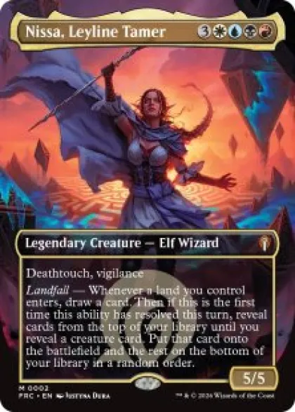 Nissa, Leyline Tamer (foil) (borderless) - Reality Fracture Commander