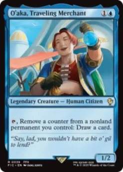 O'aka, Traveling Merchant (surge foil) - Final Fantasy Commander