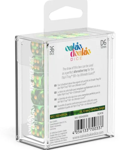 Oakie Doakie Dice Set D6 Gemidice: Jungle (36 stuks)
