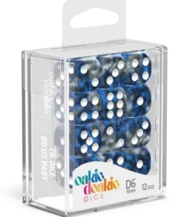 Oakie Doakie Dice Set D6 Gemidice: Liquid Steel (12 stuks)
