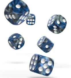 Oakie Doakie Dice Set D6 Gemidice: Liquid Steel (12 stuks)