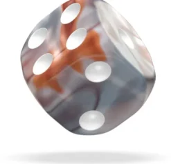 Oakie Doakie Dice Set D6 Gemidice: Silver-Rust (12 stuks)
