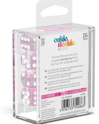 Oakie Doakie Dice Set D6 Gemidice: Magnolia (12 stuks)