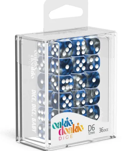 Oakie Doakie Dice Set D6 Gemidice: Liquid Steel (36 stuks)