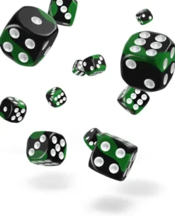 Oakie Doakie Dice Set D6 Glow in the Dark: Biohazard (36 stuks)