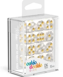 Oakie Doakie Dice Set D6 Marble: White (12 stuks)