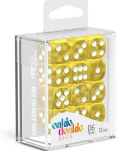 Oakie Doakie Dice Set D6 Marble: Yellow (12 stuks)