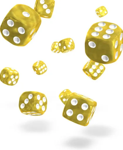 Oakie Doakie Dice Set D6 Marble: Yellow (36 stuks)