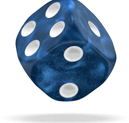 Oakie Doakie Dice Set D6 Marble: Blue (12 stuks)