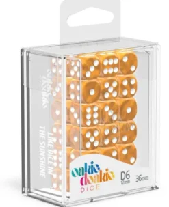 Oakie Doakie Dice Set D6 Marble: Orange (36 stuks)