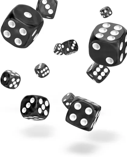 Oakie Doakie Dice Set D6 Marble: Black (36 stuks)