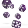 Oakie Doakie Dice Set D6 Marble: Purple (12 stuks)