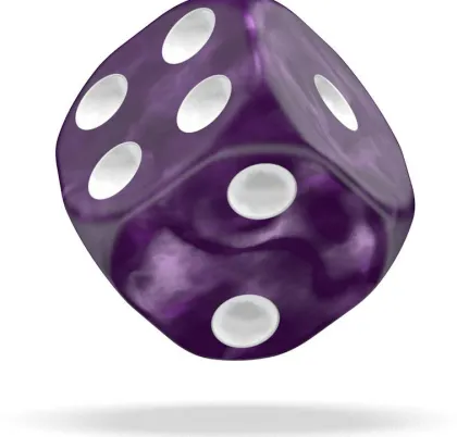 Oakie Doakie Dice Set D6 Marble: Purple (36 stuks)