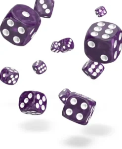 Oakie Doakie Dice Set D6 Marble: Purple (36 stuks)
