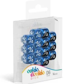 Oakie Doakie Dice Set D6 Positive/Negative: Blue (14 stuks)