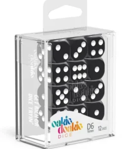 Oakie Doakie Dice Set D6 Solid: Black (12 stuks)