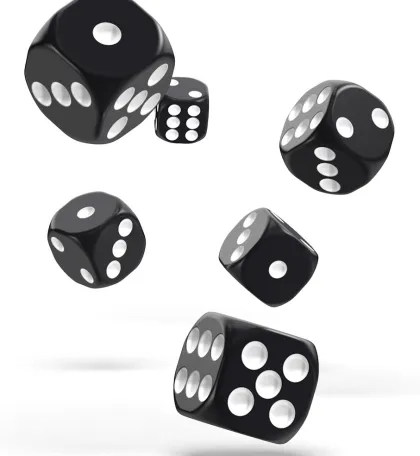 Oakie Doakie Dice Set D6 Solid: Black (12 stuks)