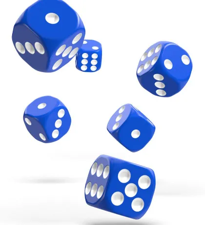 Oakie Doakie Dice Set D6 Solid: Blue (12 stuks)