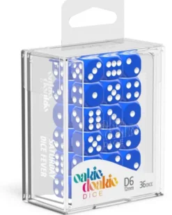 Oakie Doakie Dice Set D6 Solid: Blue (36 stuks)