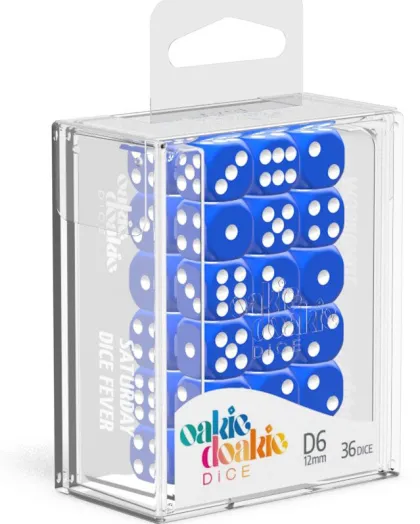 Oakie Doakie Dice Set D6 Solid: Blue (36 stuks)