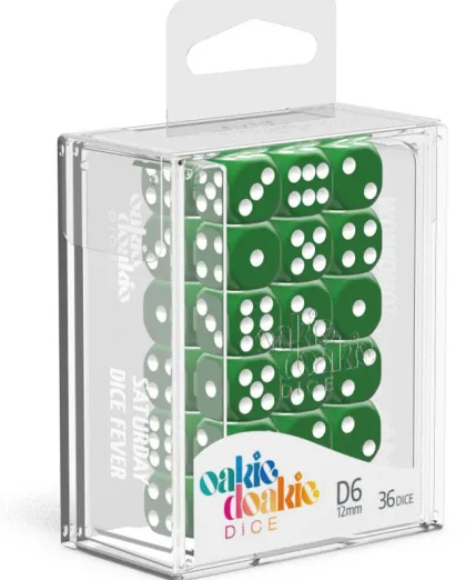 Oakie Doakie Dice Set D6 Solid: Green (36 stuks)