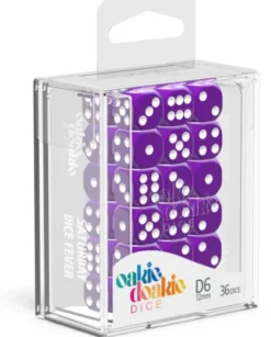 Oakie Doakie Dice Set D6 Solid: Purple (36 stuks)