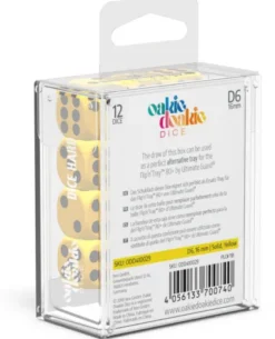 Oakie Doakie Dice Set D6 Solid: Yellow (12 stuks)