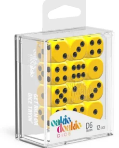 Oakie Doakie Dice Set D6 Solid: Yellow (12 stuks)