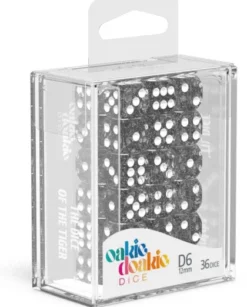 Oakie Doakie Dice Set D6 Speckled: Black (36 stuks)