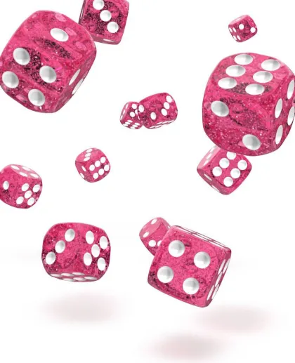 Oakie Doakie Dice Set D6 Speckled: Pink (36 stuks)