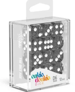 Oakie Doakie Dice Set D6 Speckled: Black (12 stuks)
