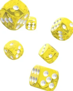 Oakie Doakie Dice Set D6 Translucent: Yellow (12 stuks)