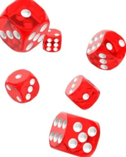 Oakie Doakie Dice Set D6 Translucent: Red (12 stuks)