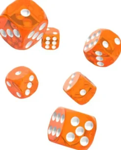 Oakie Doakie Dice Set D6 Translucent: Orange (12 stuks)