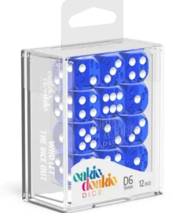 Oakie Doakie Dice Set D6 Translucent: Blue (12 stuks)