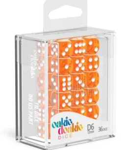 Oakie Doakie Dice Set D6 Translucent: Orange (36 stuks)