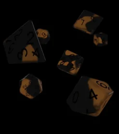 Oakie Doakie Dice Set RPG Glow in the Dark: Lava (7 stuks)