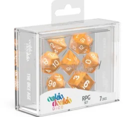 Oakie Doakie Dice Set RPG Marble: Orange (7 stuks)