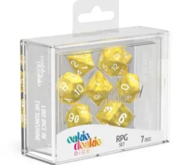 Oakie Doakie Dice Set RPG Marble: Yellow (7 stuks)