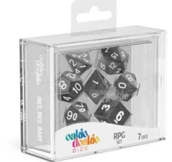 Oakie Doakie Dice Set RPG Marble: Black (7 stuks)
