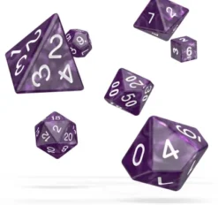 Oakie Doakie Dice Set RPG Marble: Purple (7 stuks)