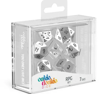 Oakie Doakie Dice Set RPG Metal: Mercury (7 stuks)